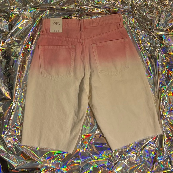 Zara pink and white ombré Bermuda shorts - Picture 9 of 10